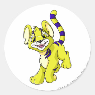 Kougra Yellow Runder Aufkleber