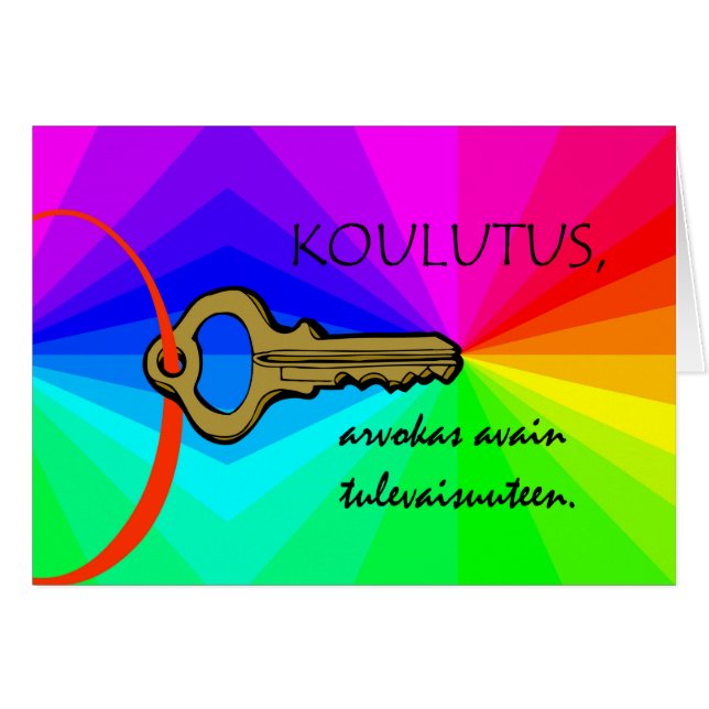 Koulutus, Bildung, Lehrerempfehlung, Finnisch (Vorderseite (Horizontal))