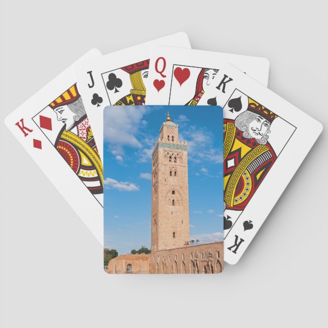 Koutoubia Moschee - Marrakesch, Marokko Spielkarten (Rückseite)