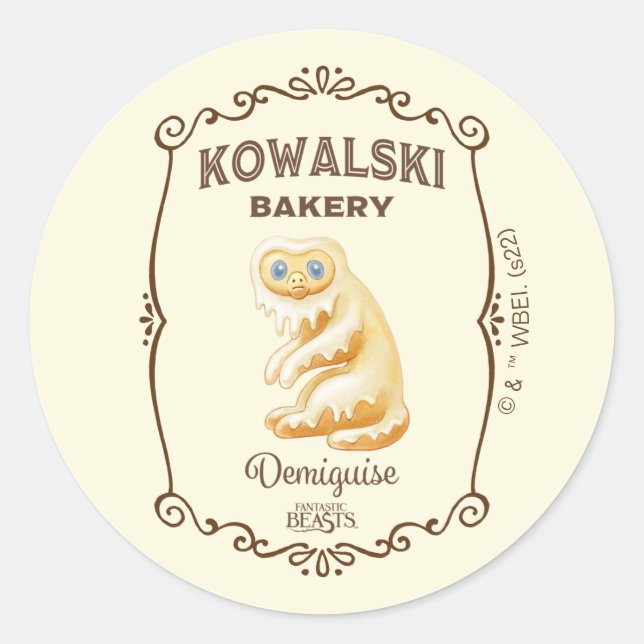 Kowalski Bäckerei - Demiguise Runder Aufkleber (Vorderseite)