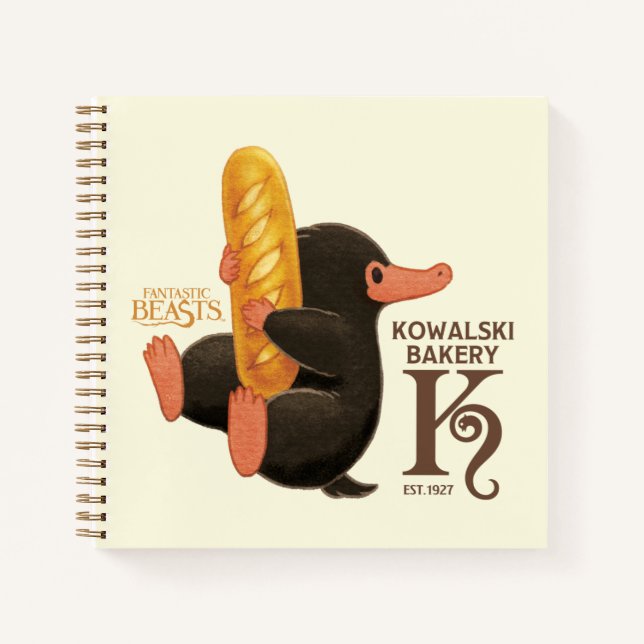 Kowalski Bäckerei - Niffler mit Brot Notizbuch (Vorderseite)