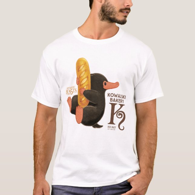 Kowalski Bäckerei - Niffler mit Brot T-Shirt (Vorderseite)