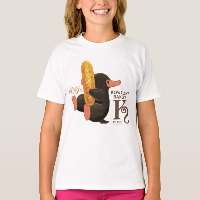 Kowalski Bäckerei - Niffler mit Brot T-Shirt (Vorderseite)