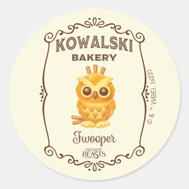 Kowalski Bakery Fwooper Runder Aufkleber (Vorderseite)
