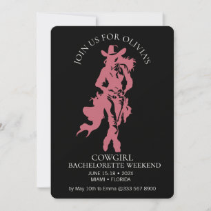 Kowgirl-Crew-Junggesellinnen-Abschiedsparty Einladung