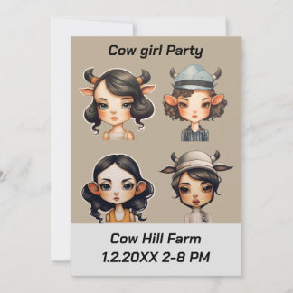 Kowgirl-Party Einladung