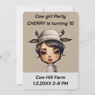 Kowgirl-Party Einladung