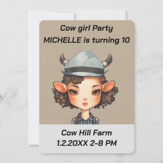 Kowgirl-Party Einladung