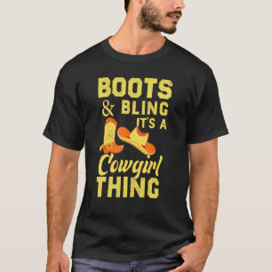Kowgirl-Stiefel Glanz für Frauen T-Shirt