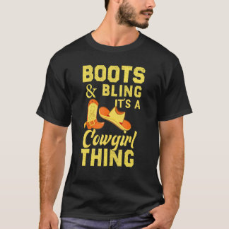 Kowgirl-Stiefel Glanz für Frauen T-Shirt