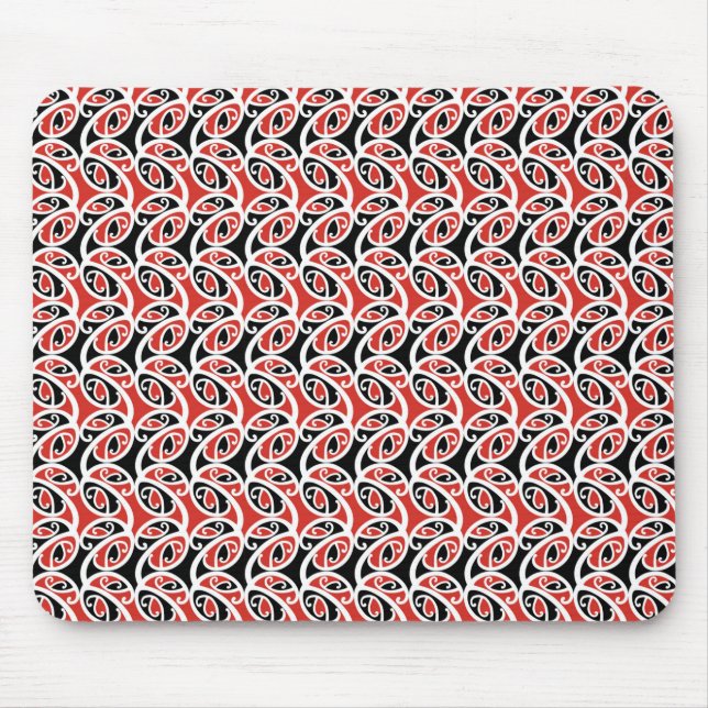 Kowhaiwhai Mangofänger Maori Tribal Pattern Mousepad (Vorne)