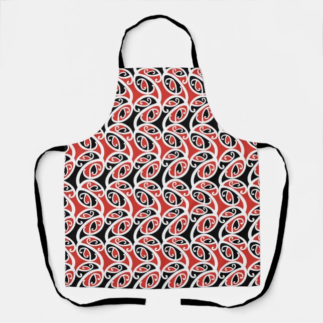 Kowhaiwhai Mangopare Maori Tribal Muster Schürze (Vorderseite)