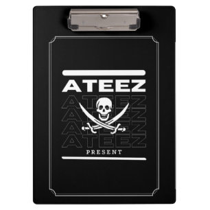 Kpop Ateez Present Schulbedarf für Schwarzbüros Klemmbrett