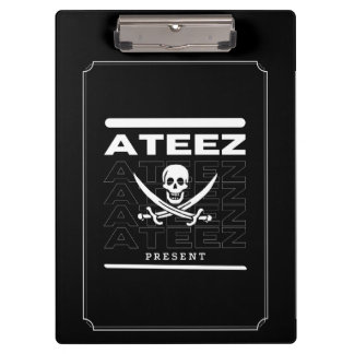 Kpop Ateez Present Schulbedarf für Schwarzbüros Klemmbrett