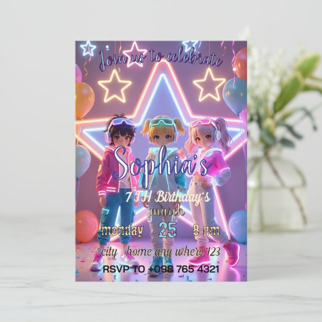 KPOP DEMON CUTE INVITATION (Debout devant)