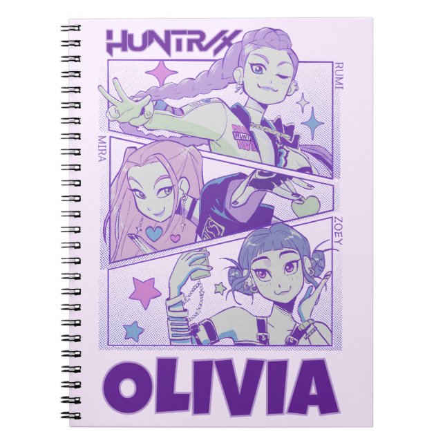 KPop Demon Hunters Notebook, Purple Huntrix Notizblock (Vorderseite)