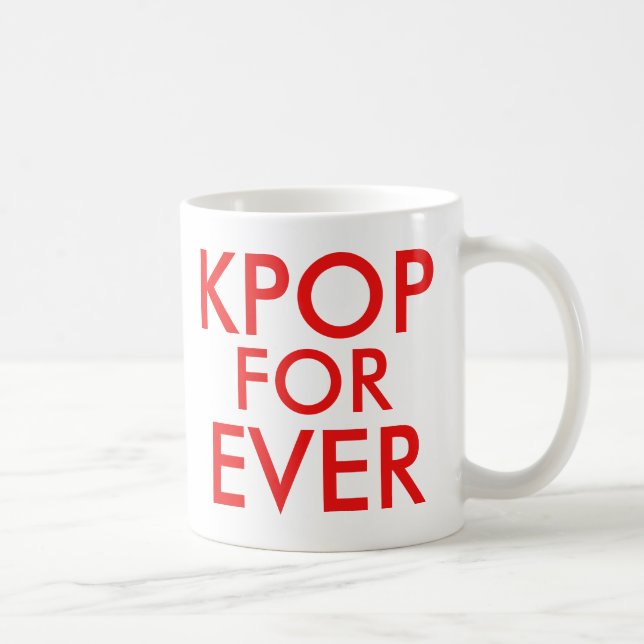 Kpop Forever | Music Fan Geschenk rot Kaffeetasse (Rechts)