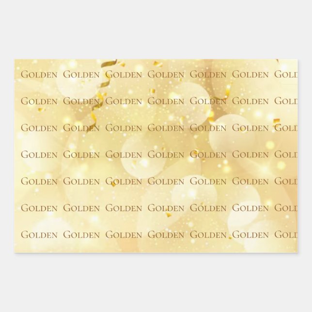 KPOP GOLDEN GIFT WRAP GESCHENKPAPIER SET (Vorderseite)