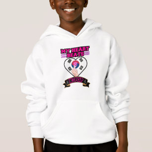 KPop Heart Korea Flag Hand Symbol Music Design Hoodie