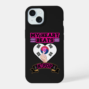 KPop Heart Korea Flag Hand Symbol Music Design iPhone 15 Hülle