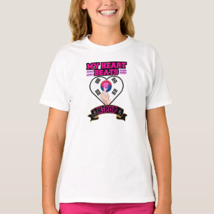 KPop Heart Korea Flag Hand Symbol Music Design T-Shirt