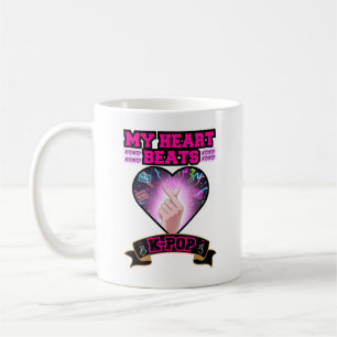 KPop Heart Korea Flag Snap Hand Music Symbol Kaffeetasse