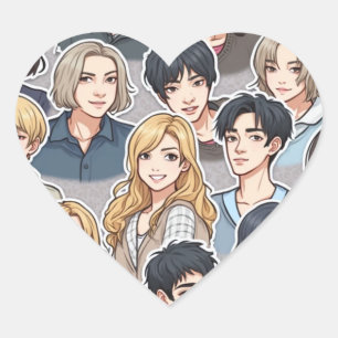 Kpop Herz-Aufkleber