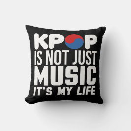 Kpop ist meine Leben-Slogan-Grafiken (dunkel) Kissen