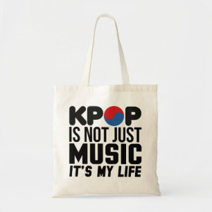 Kpop ist meine Livemusik-Slogan-Grafik Tragetasche