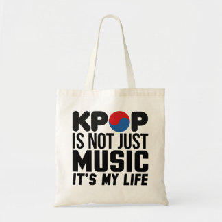 Kpop ist meine Livemusik-Slogan-Grafik Tragetasche