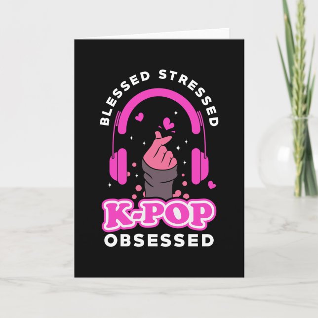 Kpop K-Pop Fan Girl Karte (Vorderseite)