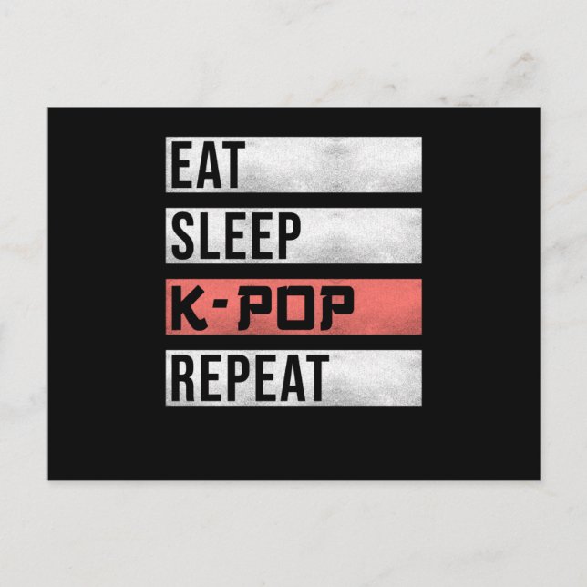 Kpop K-Pop Sprichwort Funny Postkarte (Vorderseite)