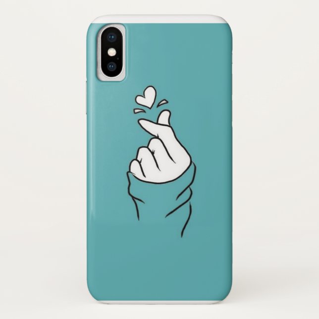 KPop koreanisches Liebe-Symbol-niedlicher Case-Mate iPhone Hülle (Rückseite)