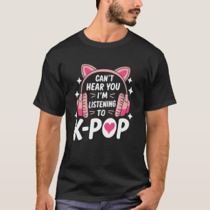 KPOP Liebhaber Kopfhörer Katze Koreanischer Pop Mu T-Shirt