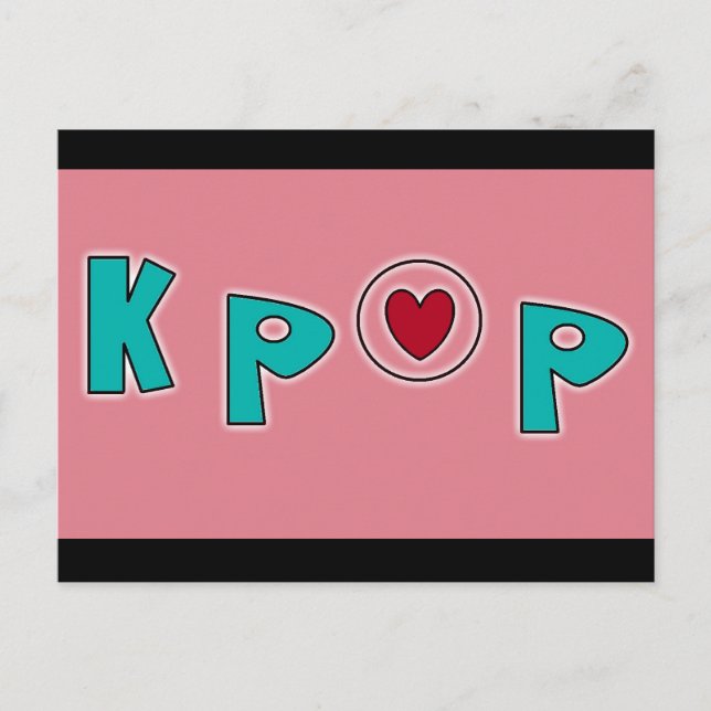 KPOP-Musik Postkarte (Vorderseite)