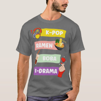 Kpop Ramen Boba KDrama Südkoreanische Fangeschenke T-Shirt