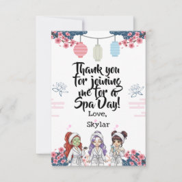 KPOP Spa Day Flat Thank You Card Dankeskarte