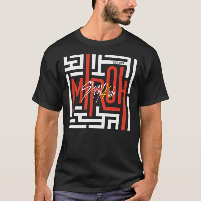 KPOP STRAY KIDS OFFIZIELL LOGO MIROH T-Shirt (Vorderseite)