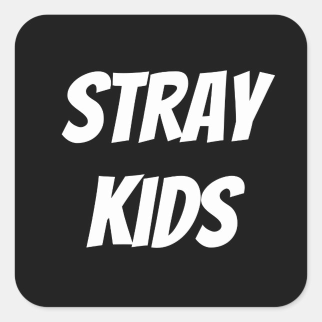 kpop (Stray kids) Quadratischer Aufkleber (Vorderseite)