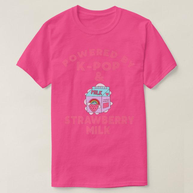 KPop- und Erdbeermilch  T-Shirt (Design vorne)