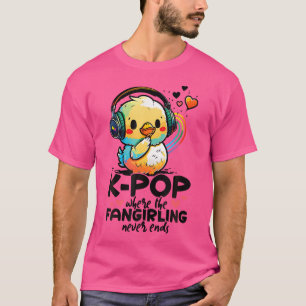 Kpop, wo der Fangirling den K-Pop-Enten nie beende T-Shirt