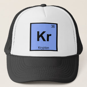 Kr - Krypton Chemie Periodensystem Symbol Truckerkappe