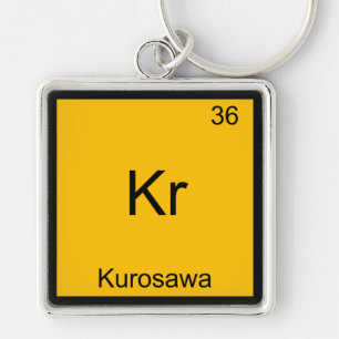 Kr - Kurosawa Lustiges Chemie-Element-Symbol-T-Shi Schlüsselanhänger