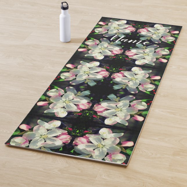 Krabappapfelfrühlingsblüten Abstrakt Personalisier Yogamatte (Beispiel)