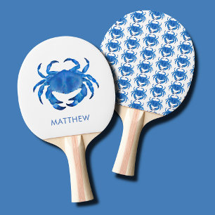 Krabbe an der Küste Ozeanblau Tischtennis Schläger