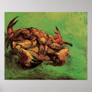 Krabbe auf dem Rücken von Vincent van Gogh Poster