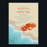 Krabbe auf der Ladeneinladung Einladung<br><div class="desc">Eine rote Krabbe krabbelt am Rand des Surfbretts in dieser reizvollen Einladung. Perfekt für jede Sommerfeier. Die Karte lässt sich leicht mit Ihren Formulierungen, Schriftart, Schriftart, Papierform und sechs Papiertypen anpassen. Nicht genau das, was Sie suchen? Alle unsere Produkte können auf Ihre Bedürfnisse zugeschnitten werden, ohne Aufpreis. Kontaktieren Sie uns...</div>