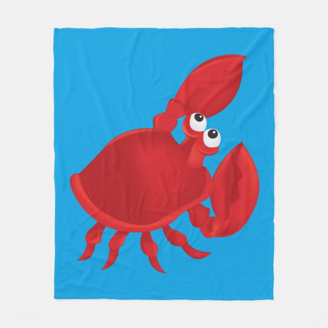 Krabbe aus Cartoon Fleecedecke (Vorderseite)
