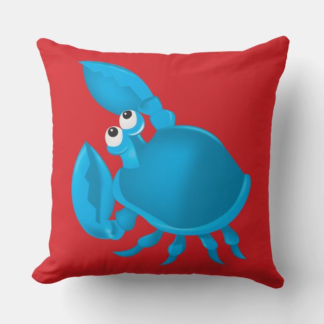 Krabbe aus Cartoon Kissen (Vorderseite)