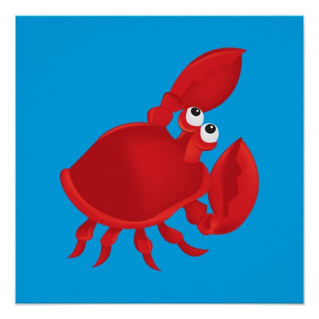 Krabbe aus Cartoon Poster (Vorderseite)